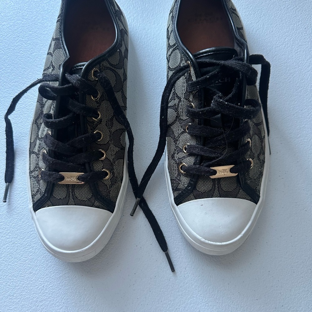 Coach Empire Low Top Women's Black and Gray Patterned Sneakers